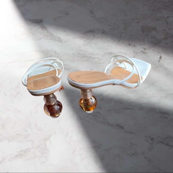 SHEIN Thin Strap Sculptural Mule Heel Sandals. - Picture 3 of 4